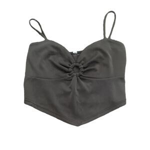 Brown tank top cropped